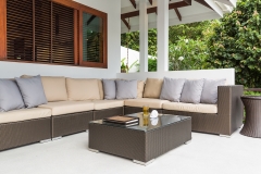 Outdoor lounge at Secret Beach Villa, a 4-6 bedroom villa with ocean and beach view located in Koh Phangan, Thailand