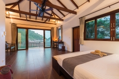 Bedroom at Secret Beach Villa, a 4-6 bedroom villa with ocean and beach view located in Koh Phangan, Thailand