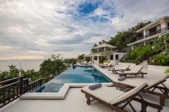 Swimming pool and view at Secret Beach Villa, a 4-6 bedroom villa with ocean and beach view located in Koh Phangan, Thailand