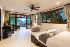 Bedroom at Secret Beach Villa, a 4-6 bedroom villa with ocean and beach view located in Koh Phangan, Thailand
