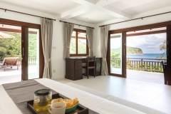 Bedroom at Secret Beach Villa, a 4-6 bedroom villa with ocean and beach view located in Koh Phangan, Thailand