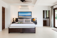 Bedroom at Secret Beach Villa, a 4-6 bedroom villa with ocean and beach view located in Koh Phangan, Thailand