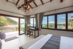 Bedroom at Secret Beach Villa, a 4-6 bedroom villa with ocean and beach view located in Koh Phangan, Thailand
