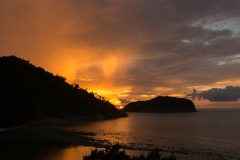 Sunset at Secret Beach Villa, a 4-6 bedroom villa with ocean and beach view located in Koh Phangan, Thailand